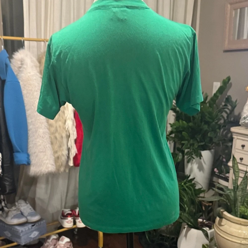 Hanes Fifty Fifty Combed Vintage Tee Green Graphic Womens Shirt National Guard M - Picture 4 of 9